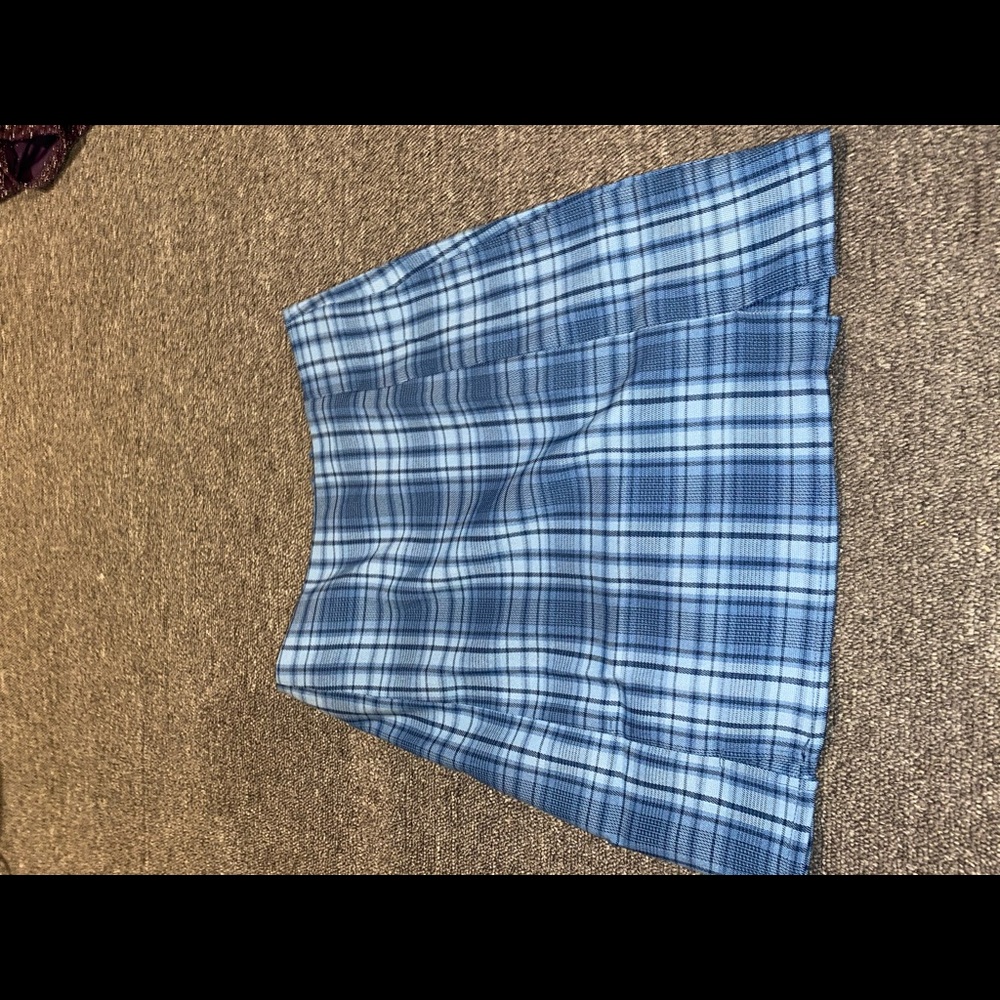 blue mini skirt